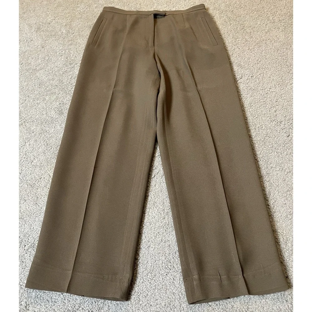 70s Rafaela 2Pc Tailored Pantsuit Womens Sz 6/8 Taupe Beige Career Business READ - Picture 6 of 16